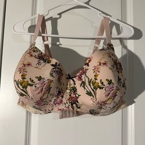 Cacique preowned sexy bra in a pink/cream floral pattern